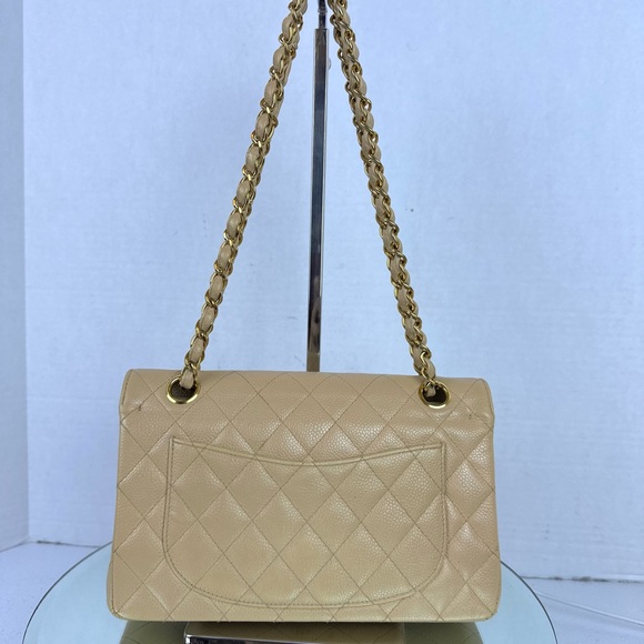 CHANEL CC CAVIAR LEATHER DOUBLE FLAP BAG GHW - Picture 5 of 16